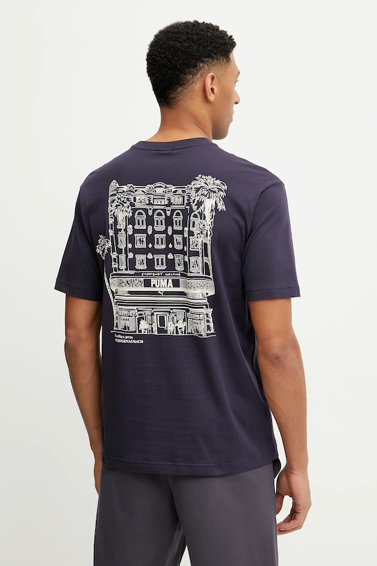 Хлопковая футболка Puma, темно-синий
Хлопковая футболка Puma, темно-синий