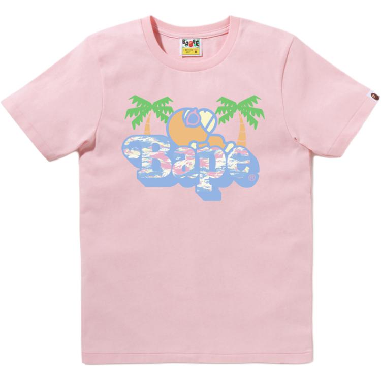 A BATHING APE Футболка Bape с узором пальмовых листьев и Milo розовая
A BATHING APE Футболка Bape с узором пальмовых листьев и Milo розовая