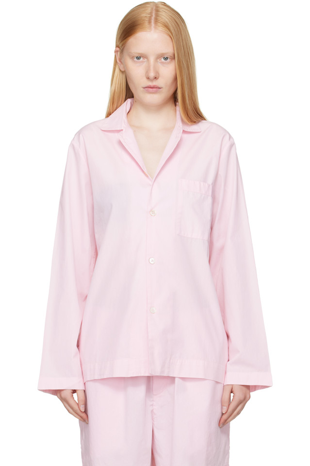 Поплиновая пижамная рубашка с длинными рукавами Tekla, розовый
Поплиновая пижамная рубашка с длинными рукавами Tekla, розовый