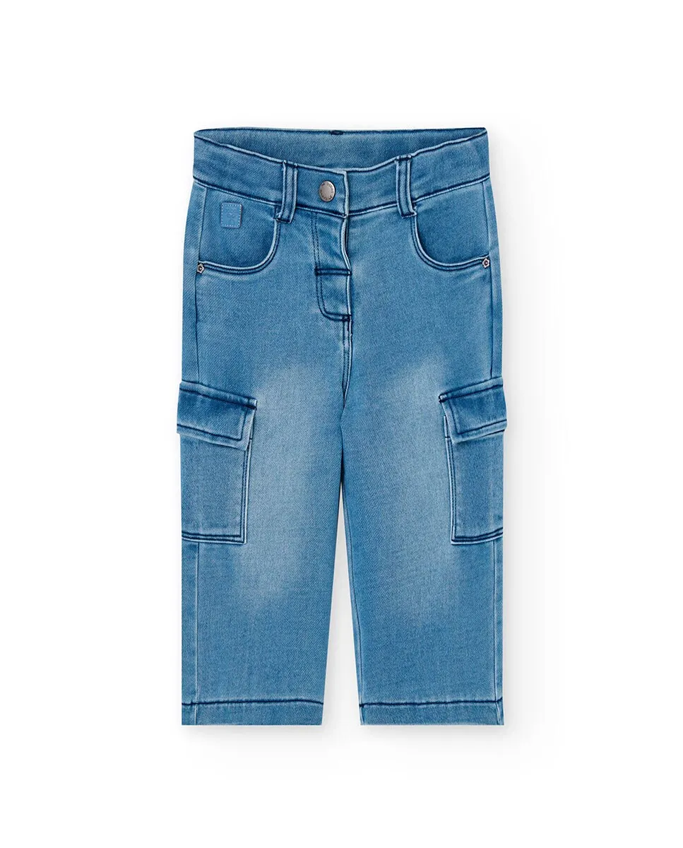Ковбойские джинсы для малыша с резинкой и карманами карго Boboli, синий
Ковбойские джинсы для малыша с резинкой и карманами карго Boboli, синий