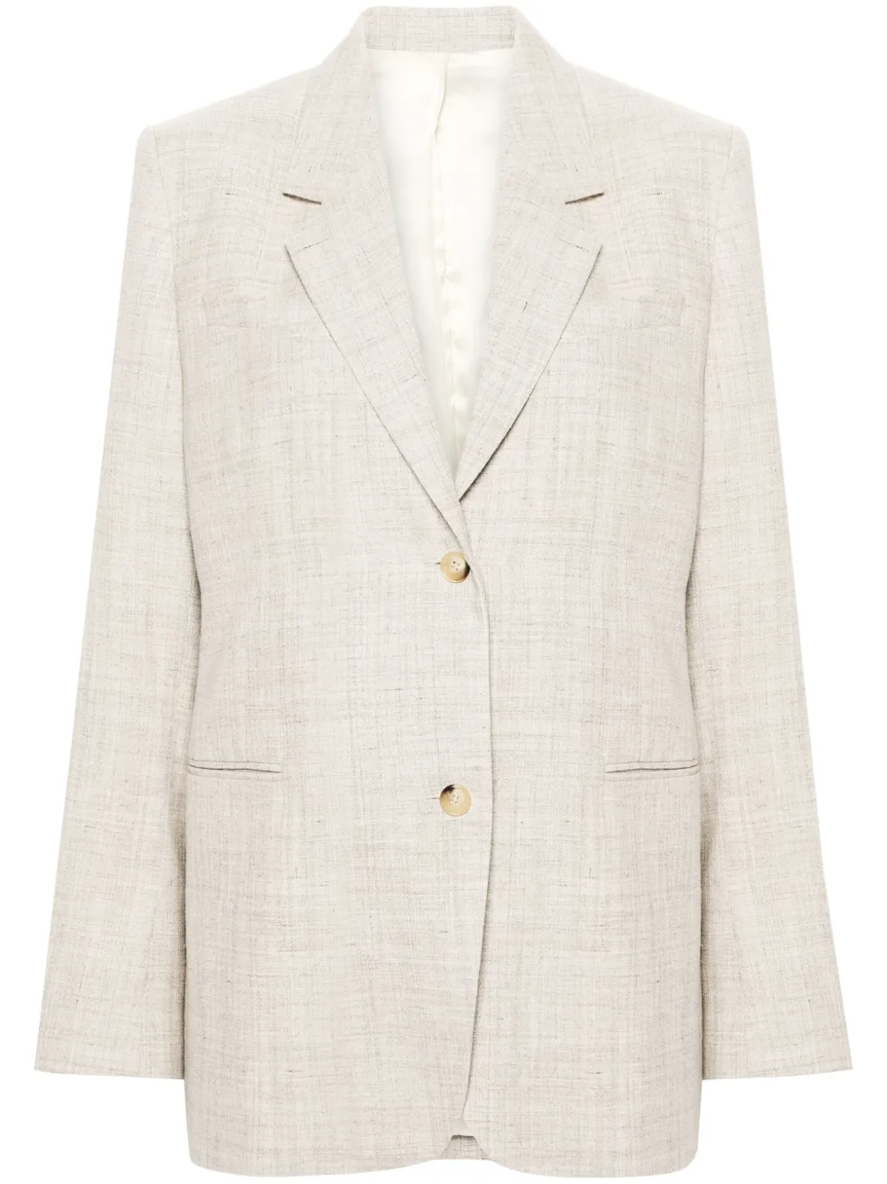Твиловый однобортный пиджак TOTEME, нейтральный
Твиловый однобортный пиджак TOTEME, нейтральный