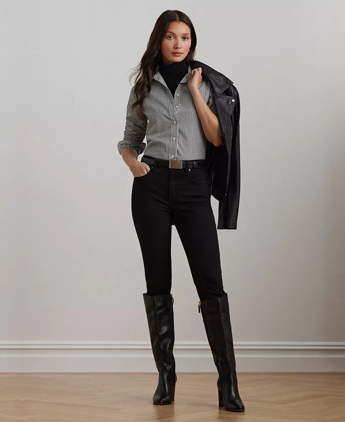 Женские джинсы-скинни с высокой талией Lauren Ralph Lauren, черный
Женские джинсы-скинни с высокой талией Lauren Ralph Lauren, черный