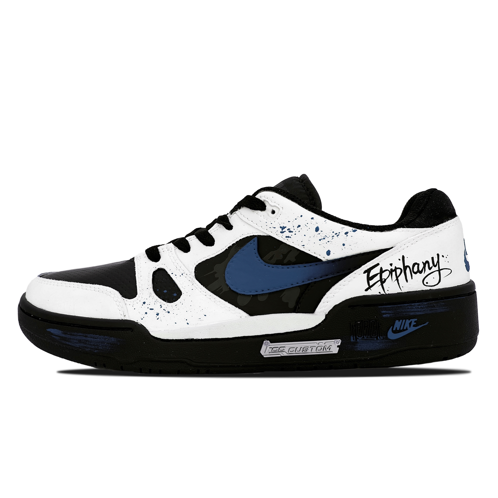 Nike Кроссовки для скейтбординга Full Force, низкие, мужские, белые/черные/синие
Nike Кроссовки для скейтбординга Full Force, низкие, мужские, белые/черные/синие