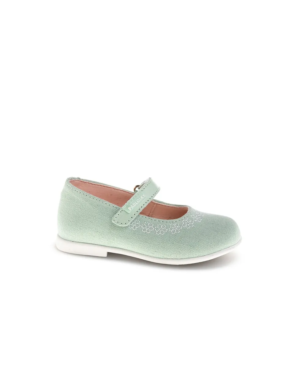 Детские пинетки из кожи на липучке Pablosky, зеленый 
Детские пинетки из кожи на липучке Pablosky, зеленый