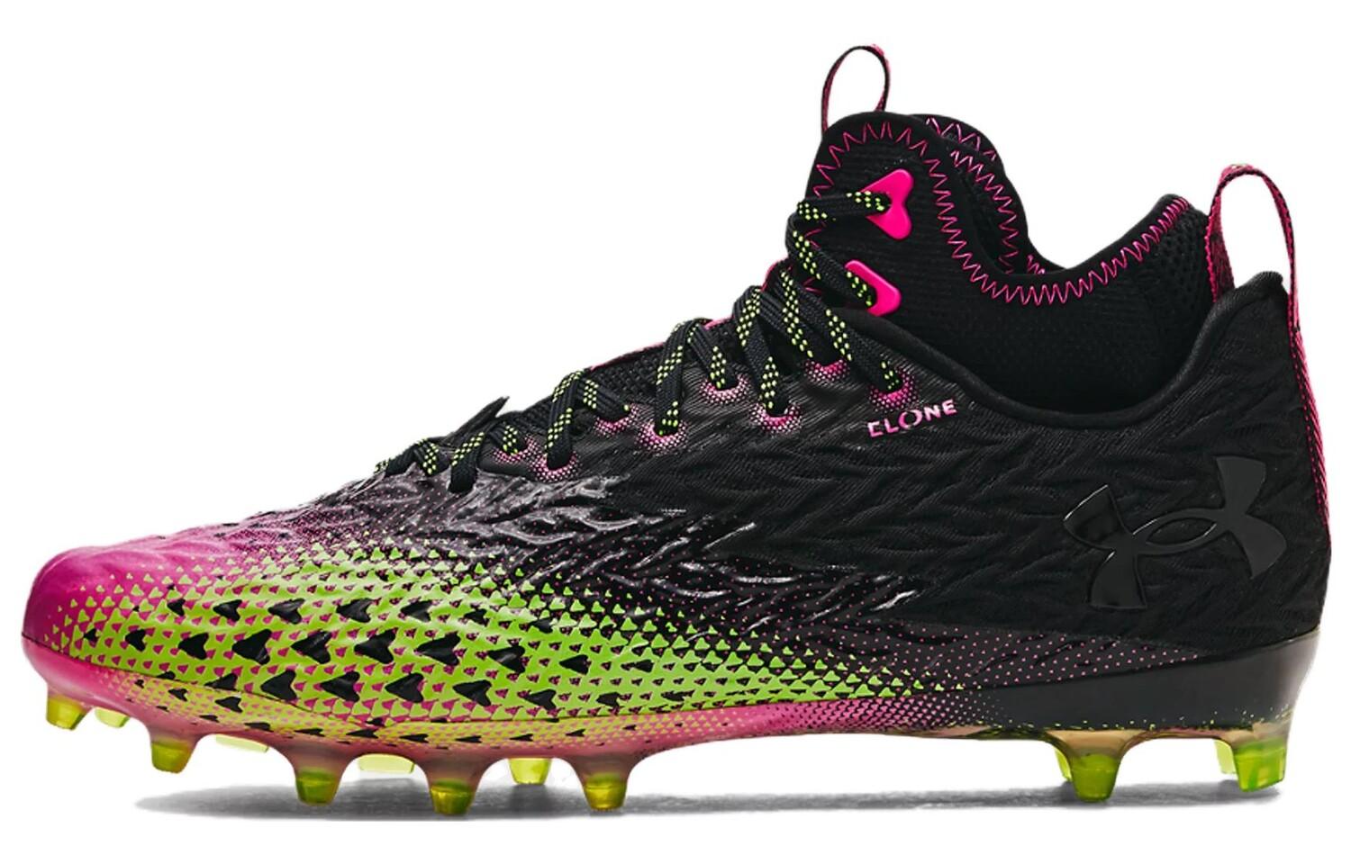 Футбольные бутсы Spotlight Clone для мужчин, средний верх, черный/розовый/зеленый Under Armour
Футбольные бутсы Spotlight Clone для мужчин, средний верх, черный/розовый/зеленый Under Armour