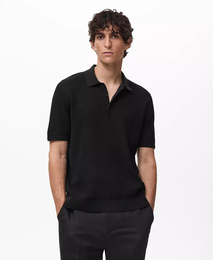 Мужская рубашка-поло из тонкого хлопка MANGO, черный
Мужская рубашка-поло из тонкого хлопка MANGO, черный