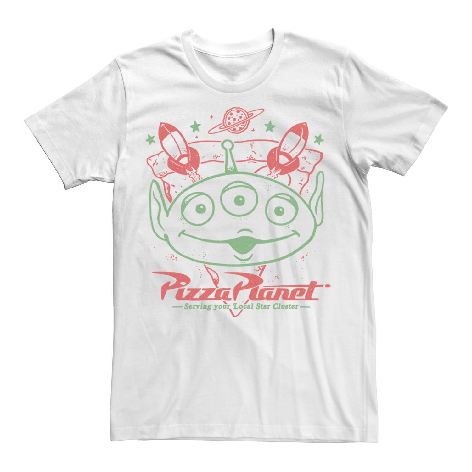 Мужская футболка с рисунком «История игрушек Alien Pizza Planet» Licensed Character
Мужская футболка с рисунком «История игрушек Alien Pizza Planet» Licensed Character