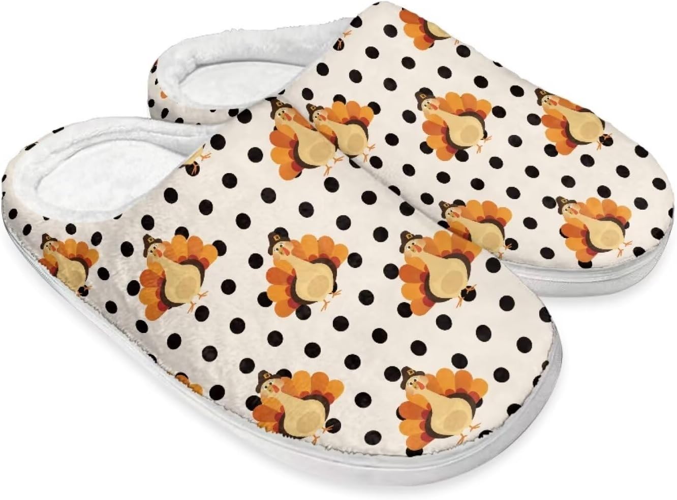 Домашние тапочки Buxolandt Holiday Thanksgiving для женщин и мужчин- мягкие теплые тапочки для спальни, Polka Dot Turkey
Домашние тапочки Buxolandt Holiday Thanksgiving для женщин и мужчин- мягкие теплые тапочки для спальни, Polka Dot Turkey