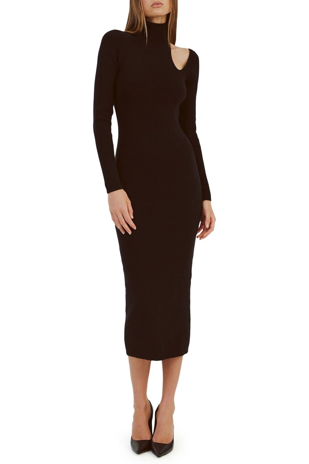 Асимметричное трикотажное платье Olesa Bardot, черный
Асимметричное трикотажное платье Olesa Bardot, черный