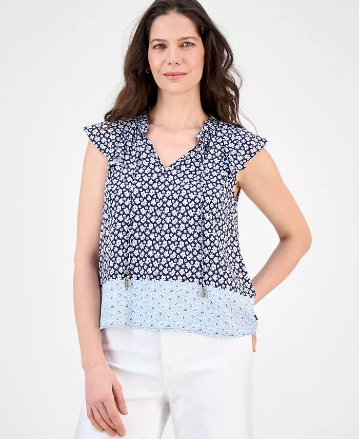 Женская блузка с цветочным принтом и рукавами-крылышками Nautica Jeans, синий
Женская блузка с цветочным принтом и рукавами-крылышками Nautica Jeans, синий