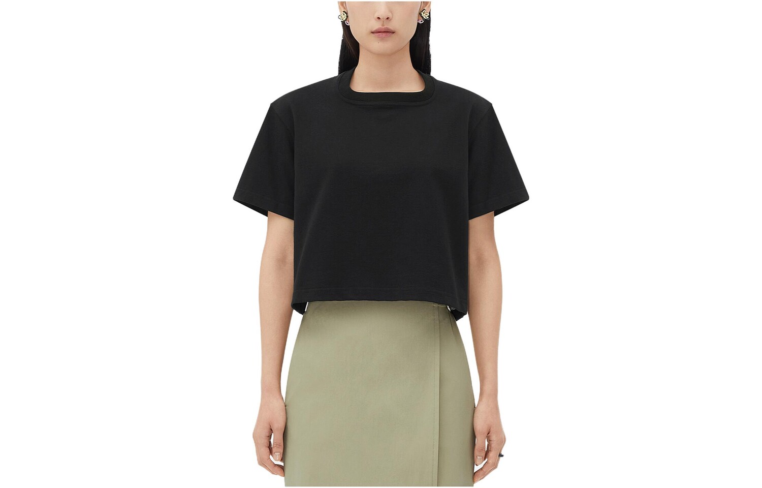 Футболка женская черная Bottega Veneta 
Футболка женская черная Bottega Veneta