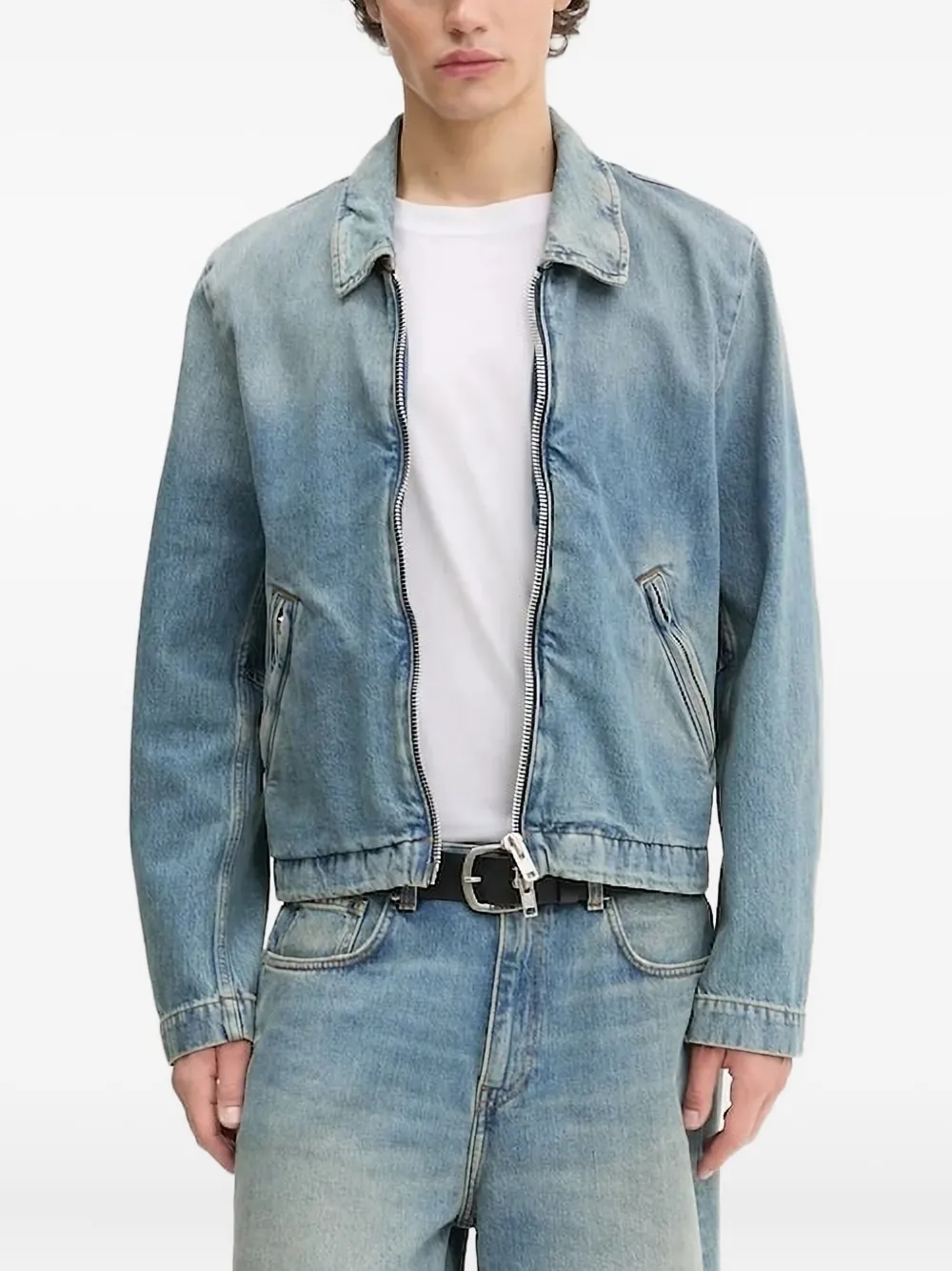 Джинсовая куртка на молнии спереди Won Hundred, синий
Джинсовая куртка на молнии спереди Won Hundred, синий