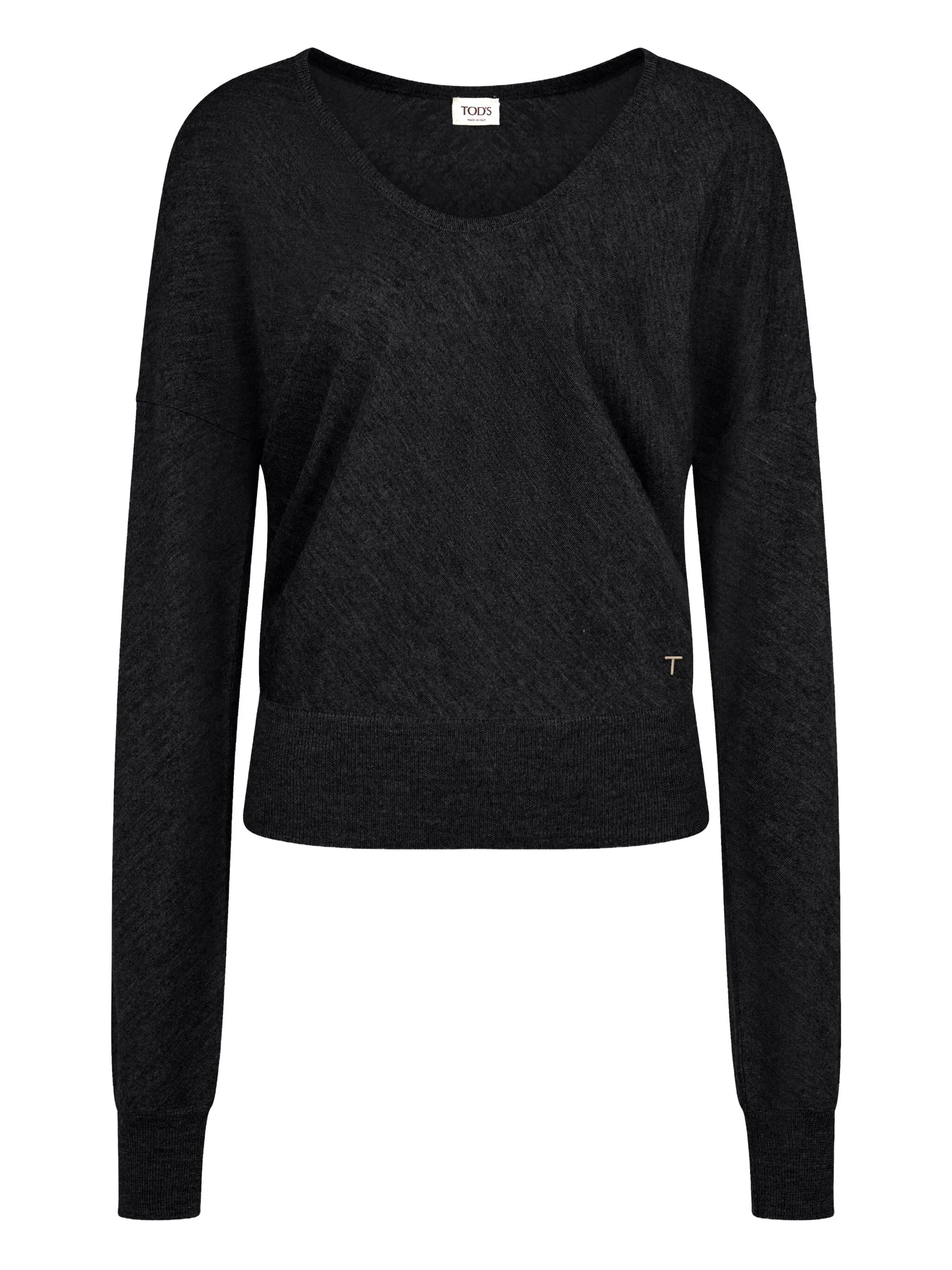 Свитер с вышитым логотипом Tod'S, черный
Свитер с вышитым логотипом Tod'S, черный