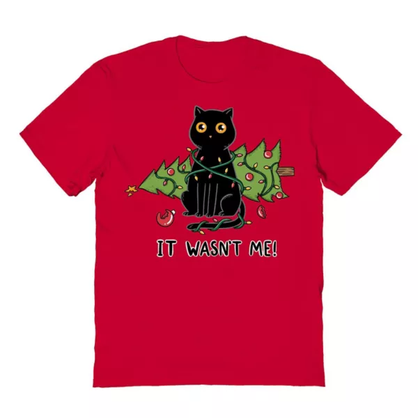 Мужская футболка с рождественским рисунком кота и елки Licensed Character, красный
Мужская футболка с рождественским рисунком кота и елки Licensed Character, красный