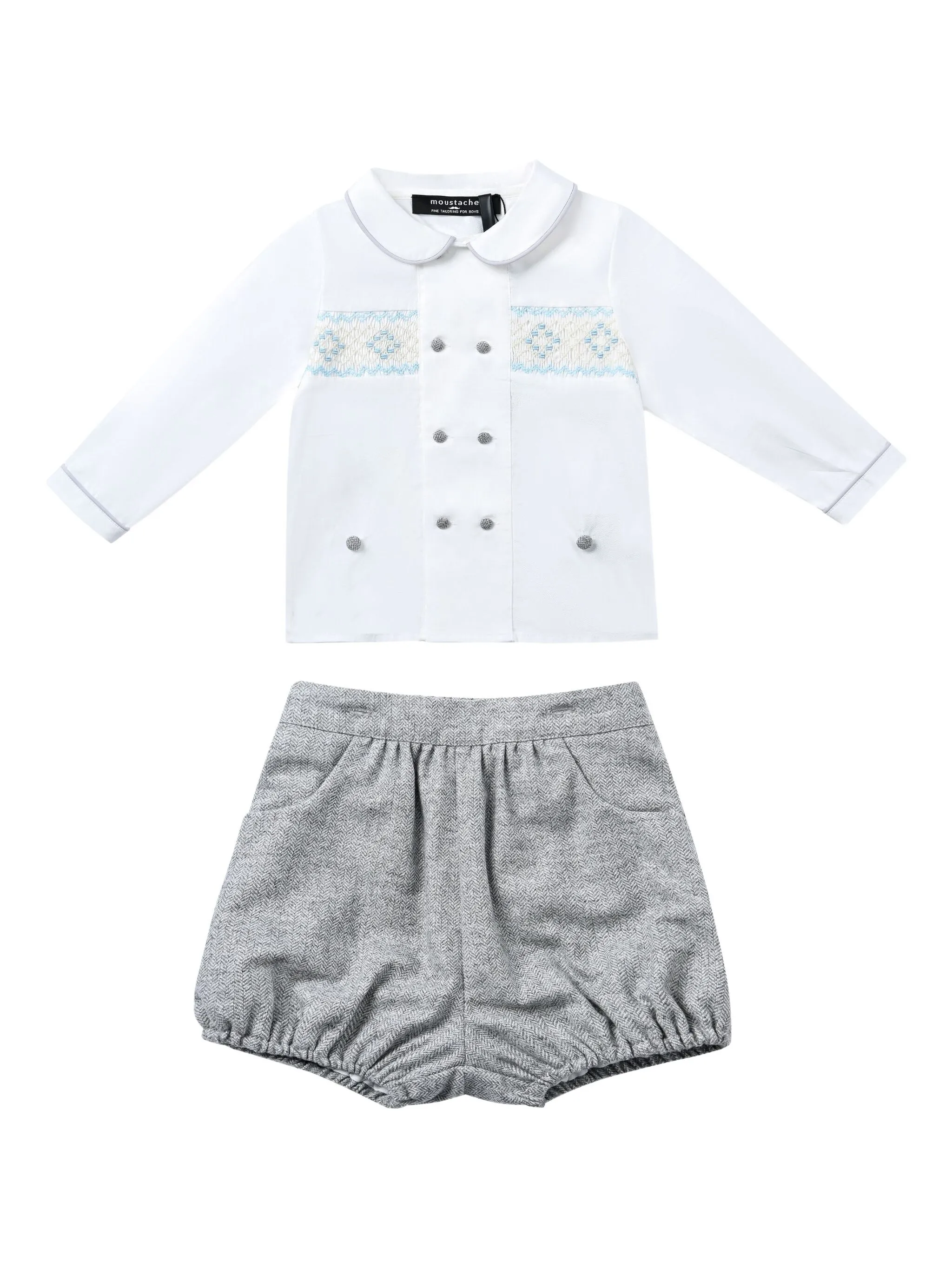 Комплект из топа и шортов со сборками Moustache, серый
Комплект из топа и шортов со сборками Moustache, серый