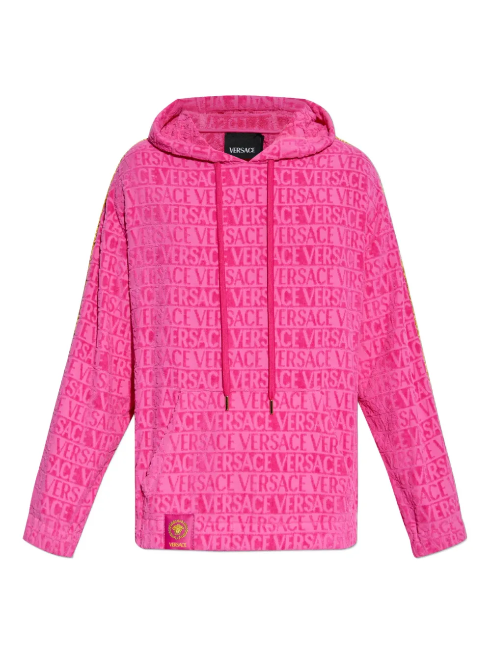 Толстовка с логотипом и жаккардовым принтом VERSACE, розовый 
Толстовка с логотипом и жаккардовым принтом VERSACE, розовый