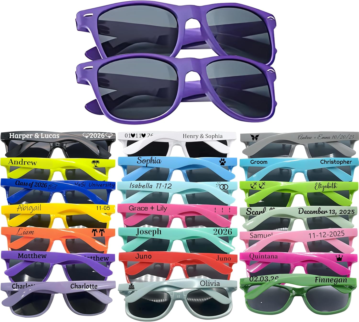 Солнцезащитные очки на заказ для свадеб, оптовые заказы, персонализированные солнцезащитные очки, сувениры для вечеринок, классические ретро-солнцезащитные очки для мужчин и женщин DFDG, Purple
Солнцезащитные очки на заказ для свадеб, оптовые заказы, персонализированные солнцезащитные очки, сувениры для вечеринок, классические ретро-солнцезащитные очки для мужчин и женщин DFDG, Purple