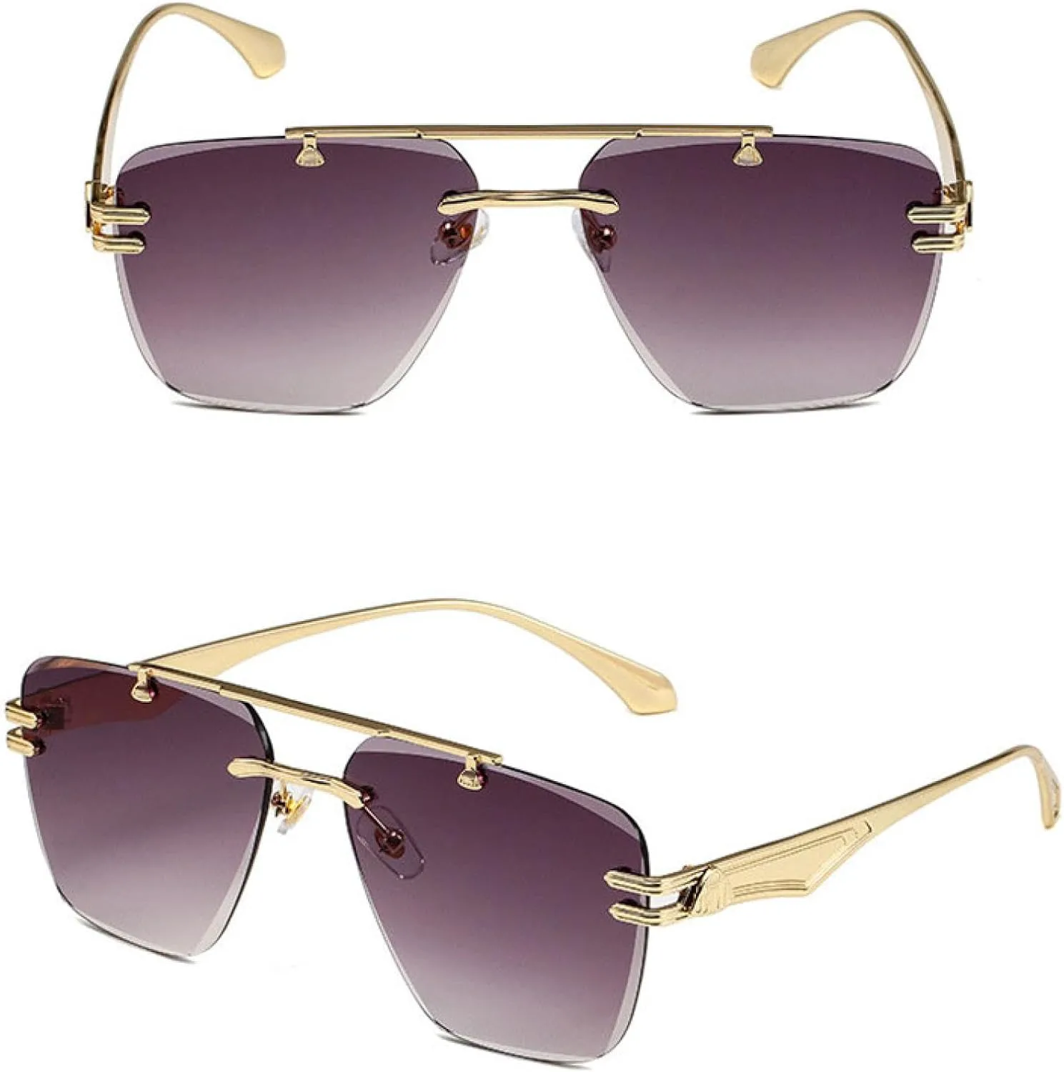 Безрамочные солнцезащитные очки для женщин, модные, с защитой от УФ-излучения, стильные солнцезащитные очки с градиентными линзами для вождения TKKTLLT, C3
Безрамочные солнцезащитные очки для женщин, модные, с защитой от УФ-излучения, стильные солнцезащитные очки с градиентными линзами для вождения TKKTLLT, C3