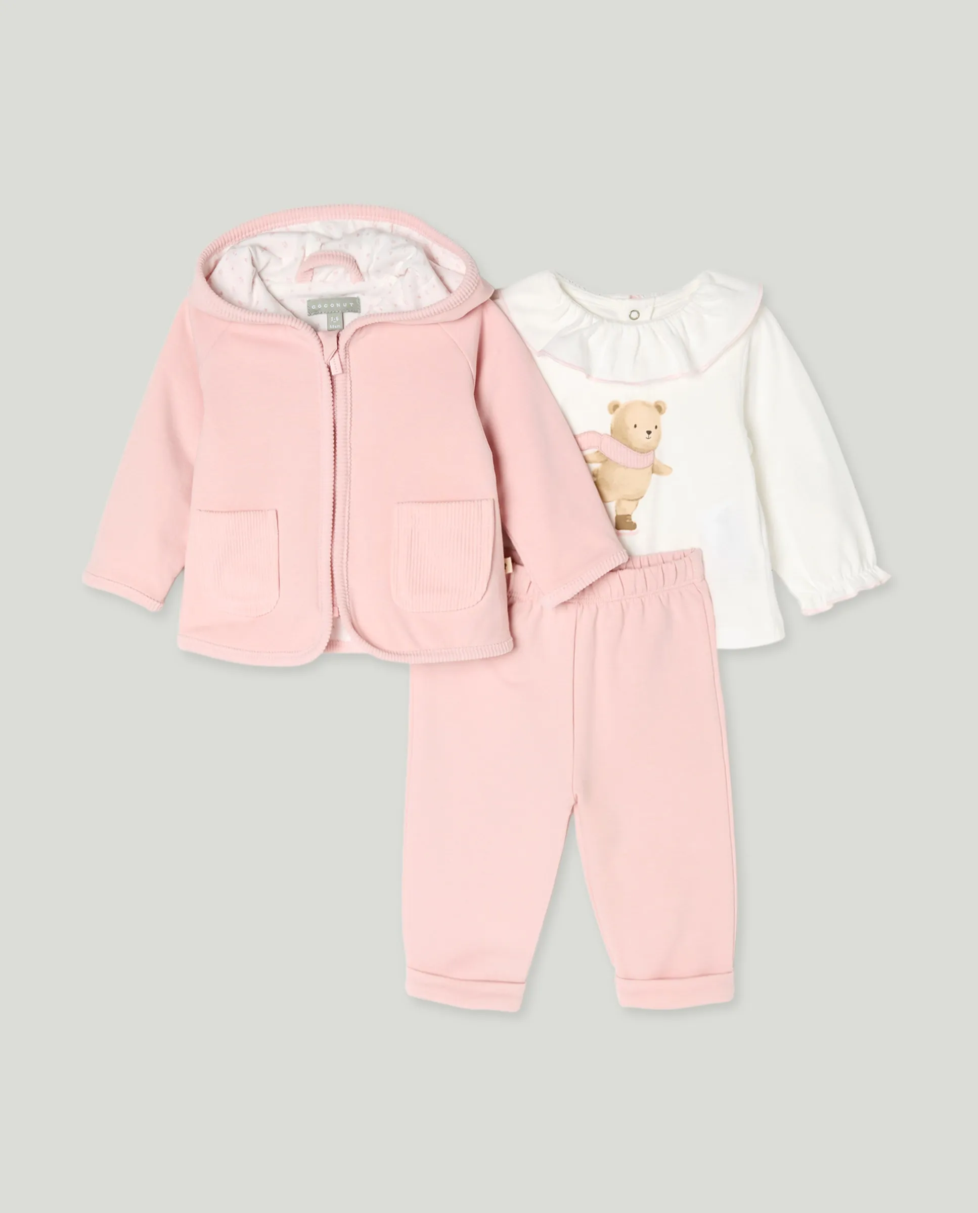 Трехкомплектный флисовый набор с воротником-стойкой и принтом "медвежонок на коньках" для девочки Coconut El Corte Inglés, многоцветный
Трехкомплектный флисовый набор с воротником-стойкой и принтом "медвежонок на коньках" для девочки Coconut El Corte Inglés, многоцветный