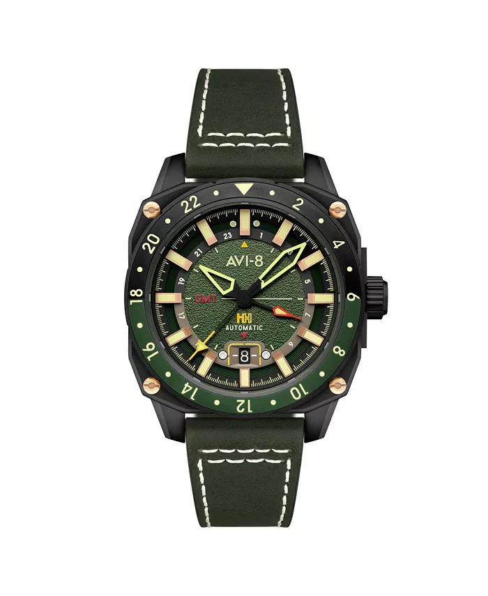 Мужские часы Hawker Hunter Atlas GMT с автоматическим механизмом, зеленый кожаный ремешок, 44 мм AVI-8
Мужские часы Hawker Hunter Atlas GMT с автоматическим механизмом, зеленый кожаный ремешок, 44 мм AVI-8