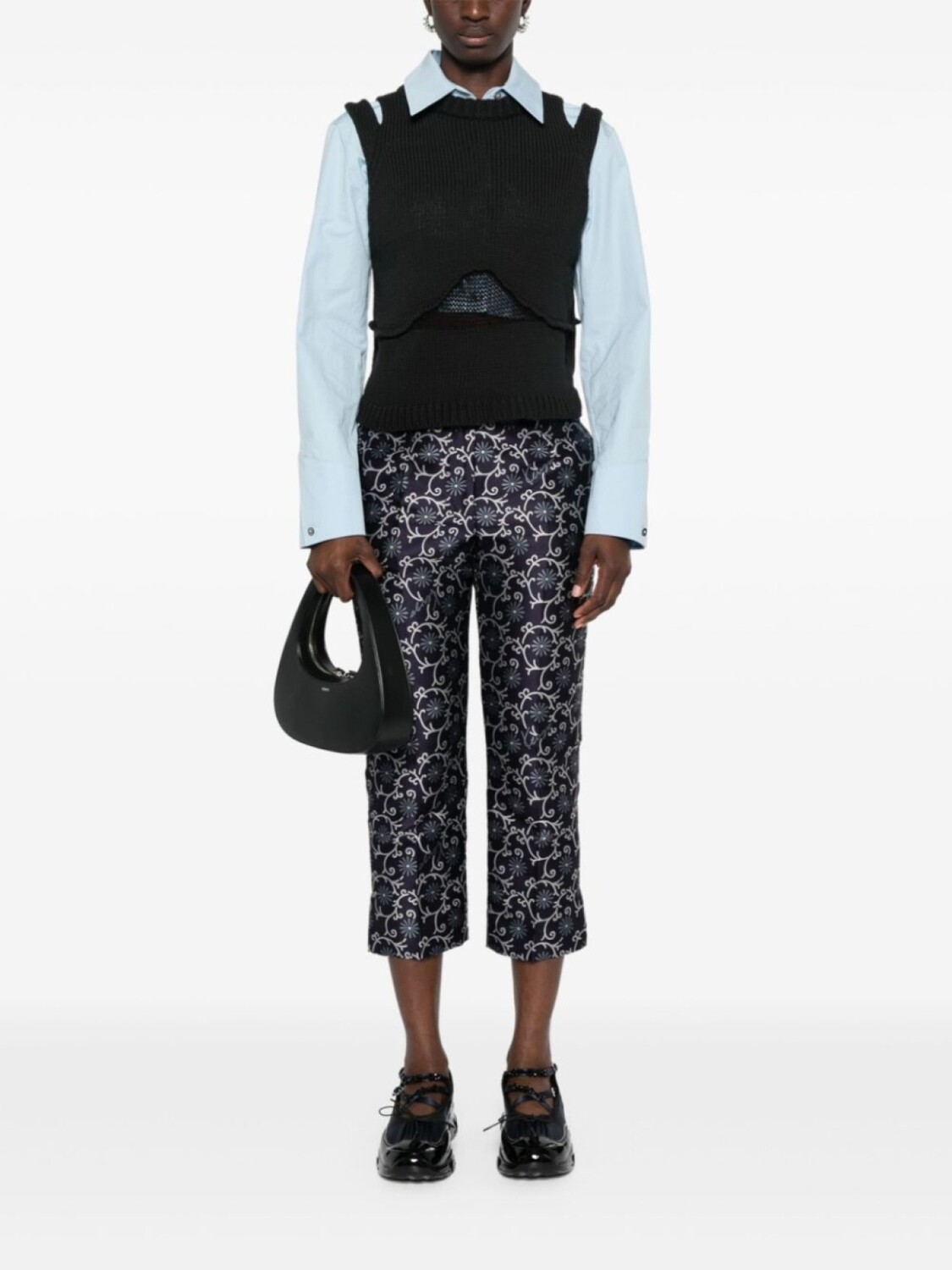 Kenzo укороченные брюки из жаккарда «Маргарита», синий
Kenzo укороченные брюки из жаккарда «Маргарита», синий