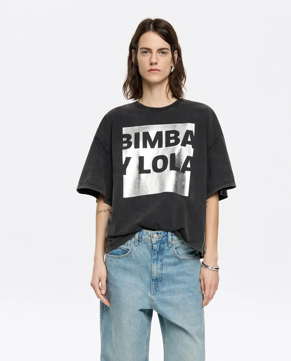 Женская футболка с коротким рукавом и логотипом Bimba y Lola, черный
Женская футболка с коротким рукавом и логотипом Bimba y Lola, черный