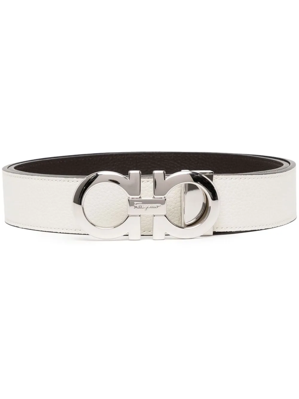 Ремень с пряжкой Gancini Ferragamo, белый
Ремень с пряжкой Gancini Ferragamo, белый