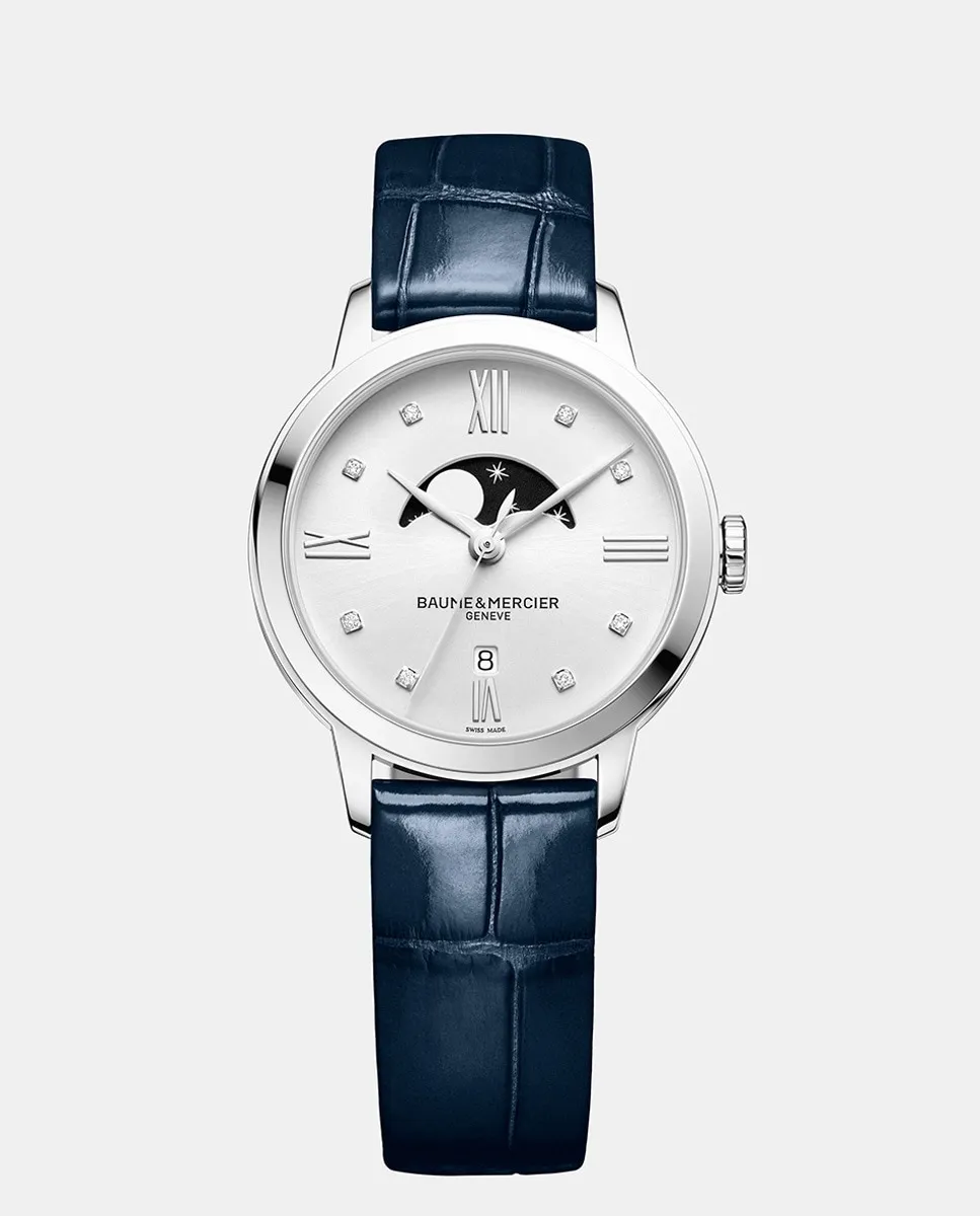 Женские часы Classima M0A10329 из синей кожи с бриллиантами Baume & Mercier, синий
Женские часы Classima M0A10329 из синей кожи с бриллиантами Baume & Mercier, синий