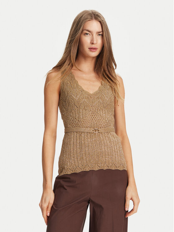 Топ slim fit 251TT3195 Twinset, бежевый
Топ slim fit 251TT3195 Twinset, бежевый