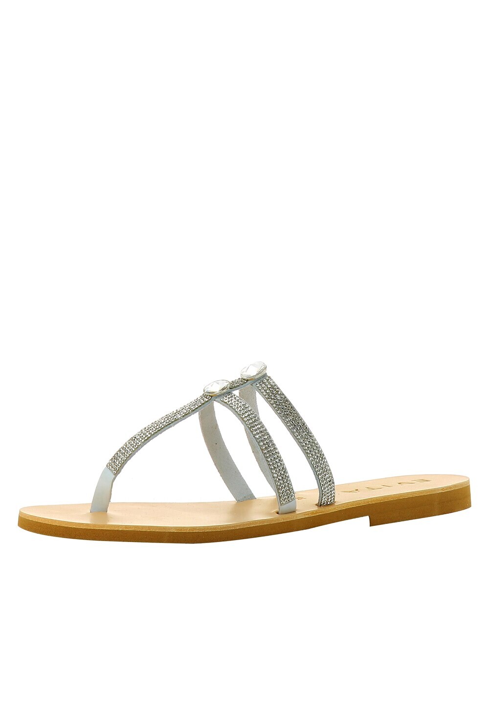 Сандалии с Т-образным ремешком Evita, серый 
Сандалии с Т-образным ремешком Evita, серый