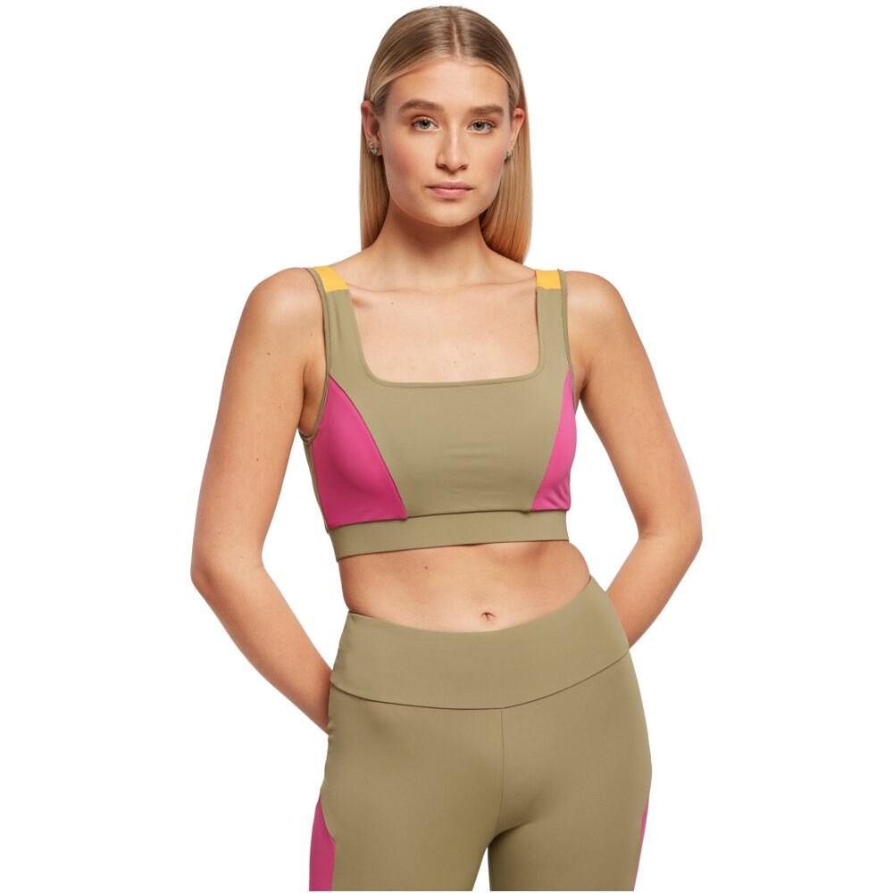 Спортивный бюстгальтер Urban Classics Color Block, зеленый
Спортивный бюстгальтер Urban Classics Color Block, зеленый