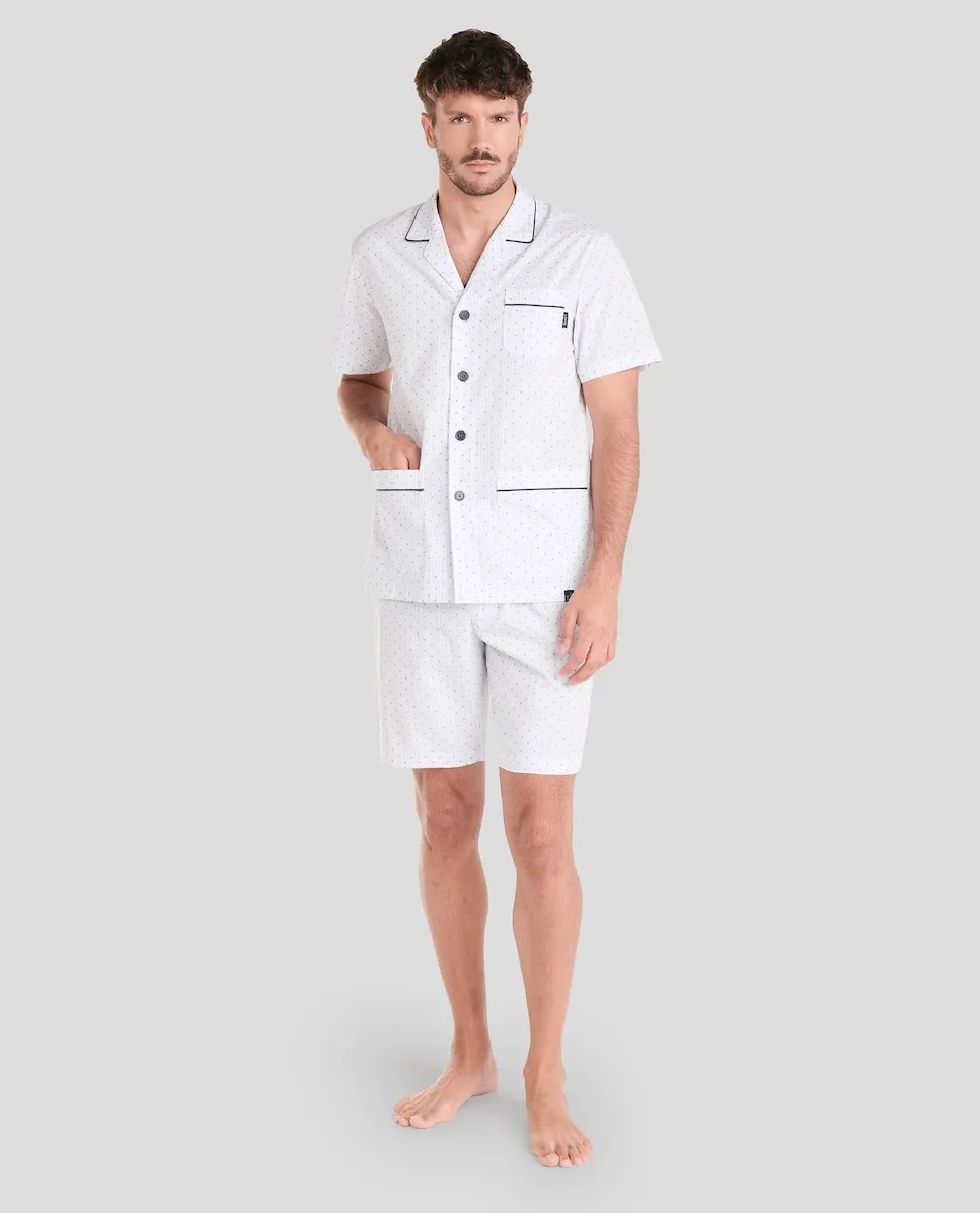 Мужская короткая пижама с принтом Lohe, темно-синий
Мужская короткая пижама с принтом Lohe, темно-синий