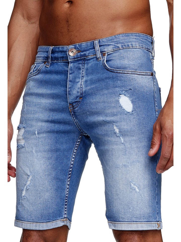 Джинсовые шорты рваные, стираные, средне-синего цвета RESLAD
Джинсовые шорты рваные, стираные, средне-синего цвета RESLAD