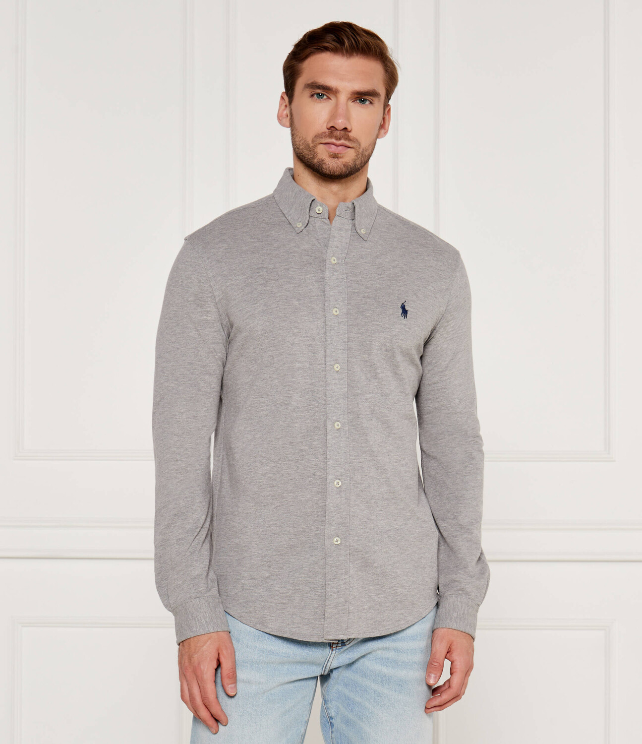 Рубашка POLO RALPH LAUREN Regular Fit, серый 
Рубашка POLO RALPH LAUREN Regular Fit, серый