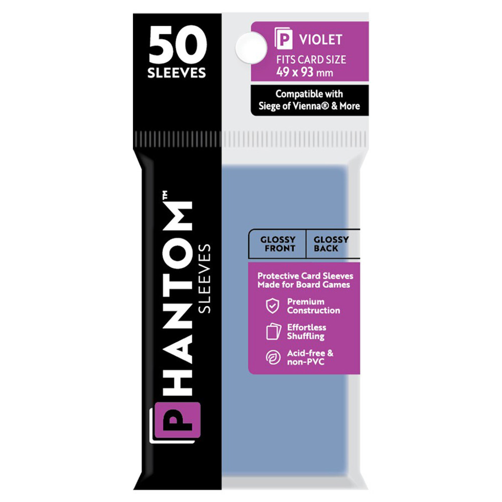 Аксессуары Capstone Games Phantom Sleeves: Violet Size 49 x 93mm - Glossy/Glossy (50)
Аксессуары Capstone Games Phantom Sleeves: Violet Size 49 x 93mm - Glossy/Glossy (50)