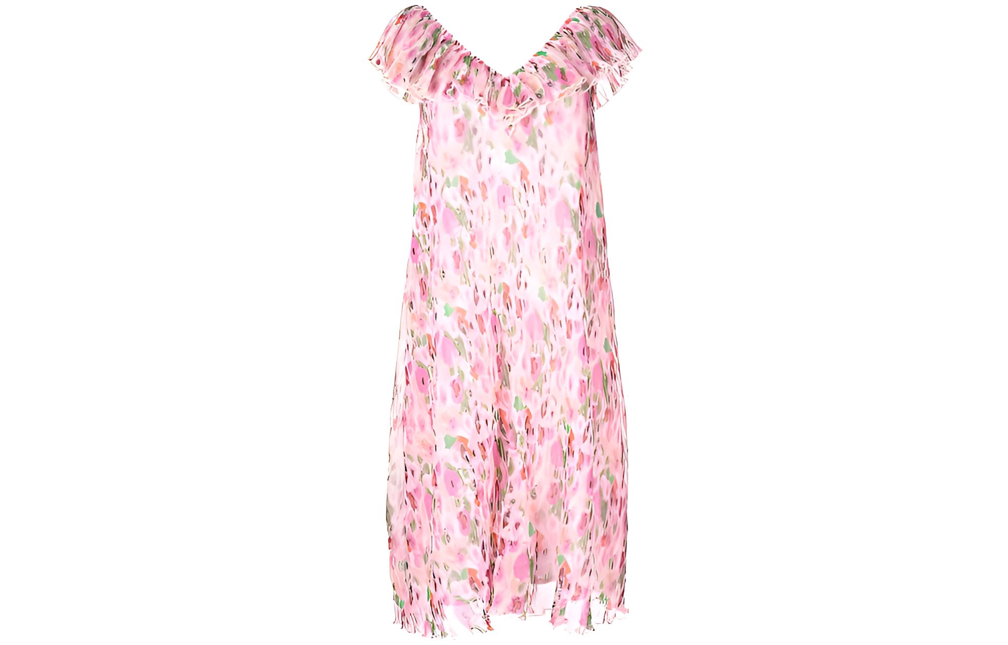 GANNI Женское розовое платье с короткими рукавами
GANNI Женское розовое платье с короткими рукавами