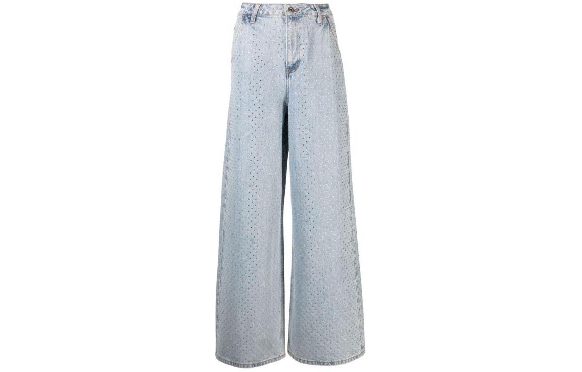 Украшенные джинсы с широкими штанинами Self-portrait, голубой
Украшенные джинсы с широкими штанинами Self-portrait, голубой