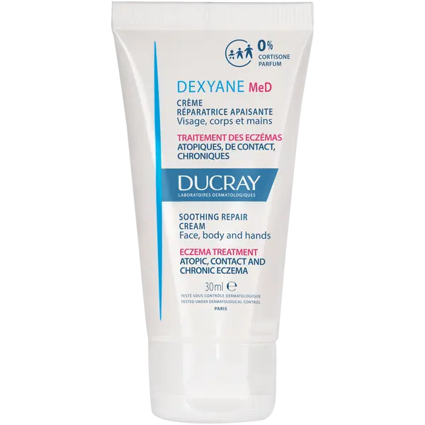 Медицинское средство: успокаивающий и восстанавливающий крем для лица, 30 мл Ducray Dexyane 
Медицинское средство: успокаивающий и восстанавливающий крем для лица, 30 мл Ducray Dexyane