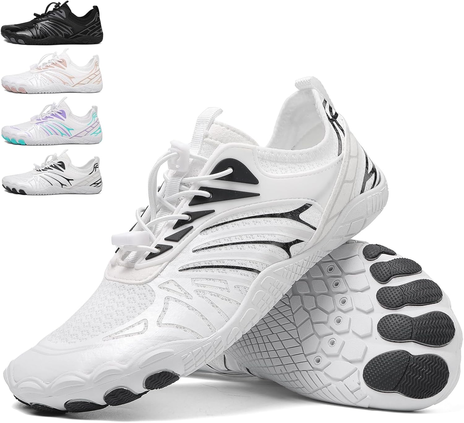 Кроссовки для бега для женщин и мужчин, противоскользящие, с широким носком, водонепроницаемые, быстросохнущие, с нулевым перепадом, для трейлов Waiwaigo, белый/черный
Кроссовки для бега для женщин и мужчин, противоскользящие, с широким носком, водонепроницаемые, быстросохнущие, с нулевым перепадом, для трейлов Waiwaigo, белый/черный