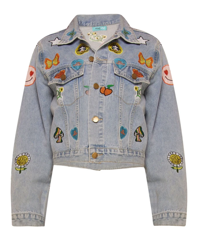 Модная джинсовая куртка с аппликациями. Tooche, синий
Модная джинсовая куртка с аппликациями. Tooche, синий