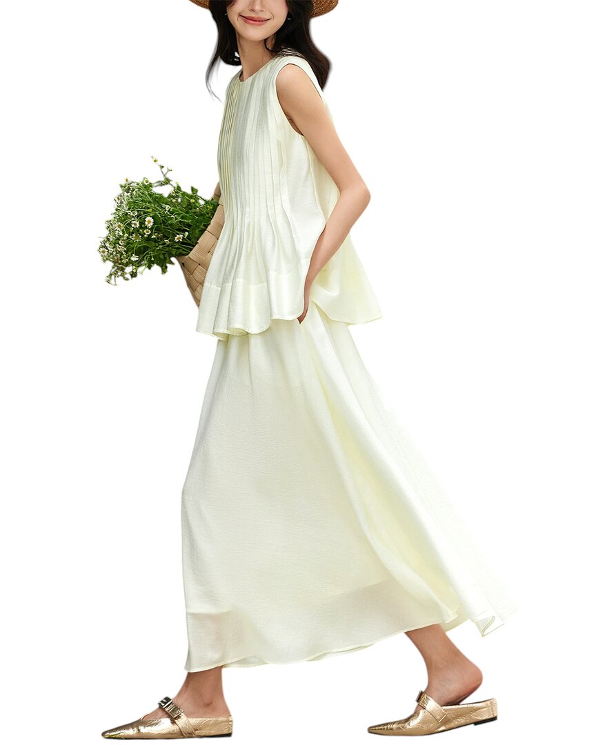 OUNIXUE Комплект из блузки и юбки, бежевый
OUNIXUE Комплект из блузки и юбки, бежевый