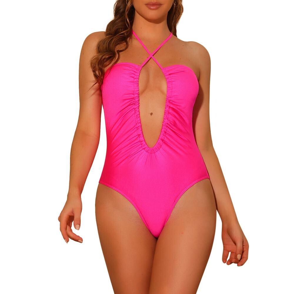 Женский цельный купальный костюм с вырезом и завязками крест-накрест Elerevyo, цвет Hot Pink
Женский цельный купальный костюм с вырезом и завязками крест-накрест Elerevyo, цвет Hot Pink