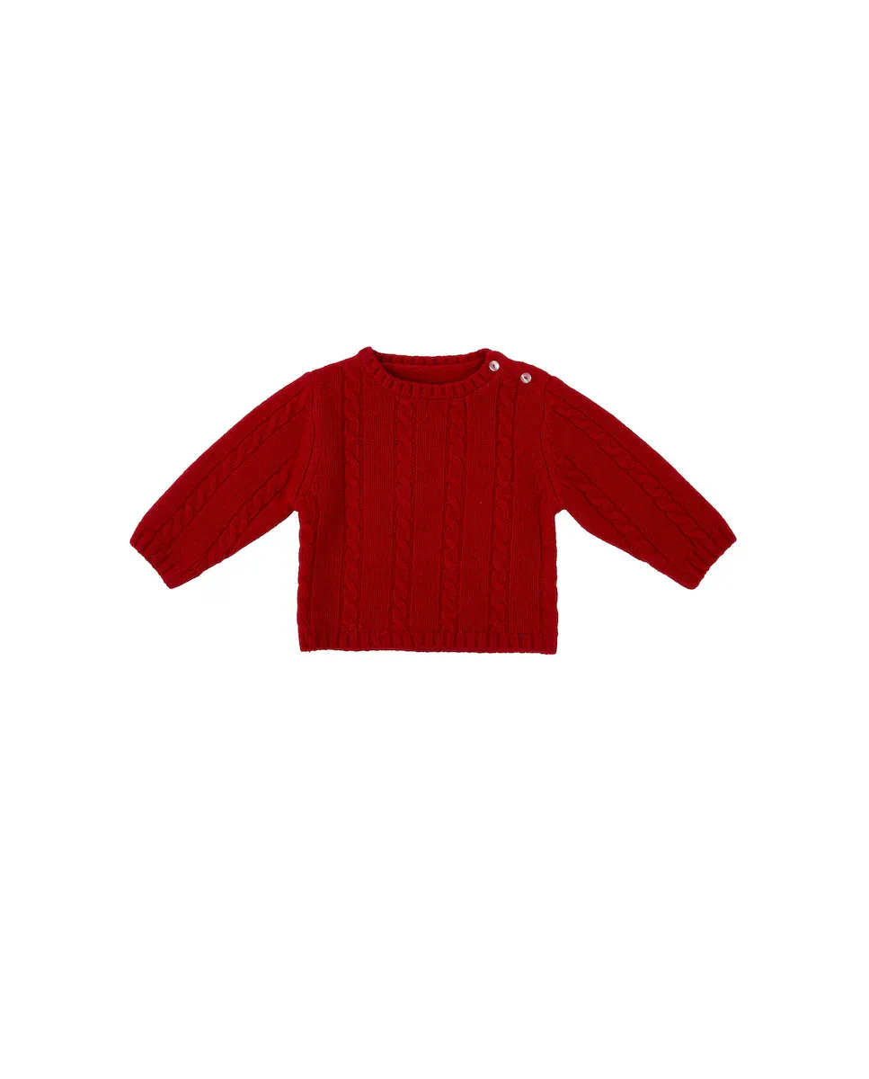 Свитер косой вязки для мальчика с круглым вырезом BABIDÚ, красный
Свитер косой вязки для мальчика с круглым вырезом BABIDÚ, красный