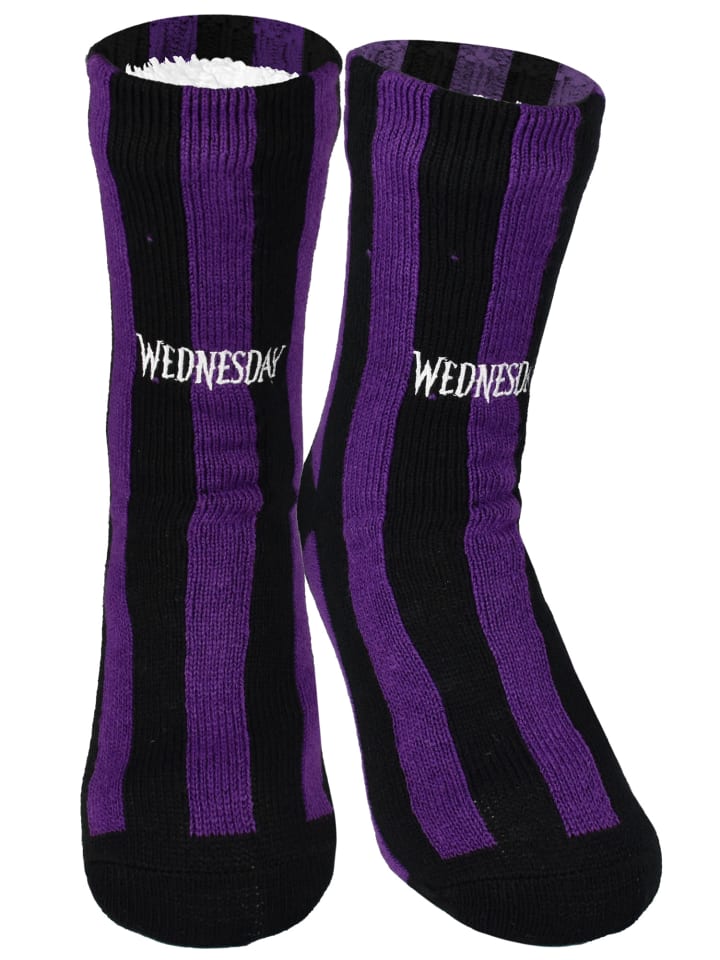 Носки для дома в среду, вязаные носки, домашние носки, уютные носки в фиолетово-черном цвете United Labels
Носки для дома в среду, вязаные носки, домашние носки, уютные носки в фиолетово-черном цвете United Labels