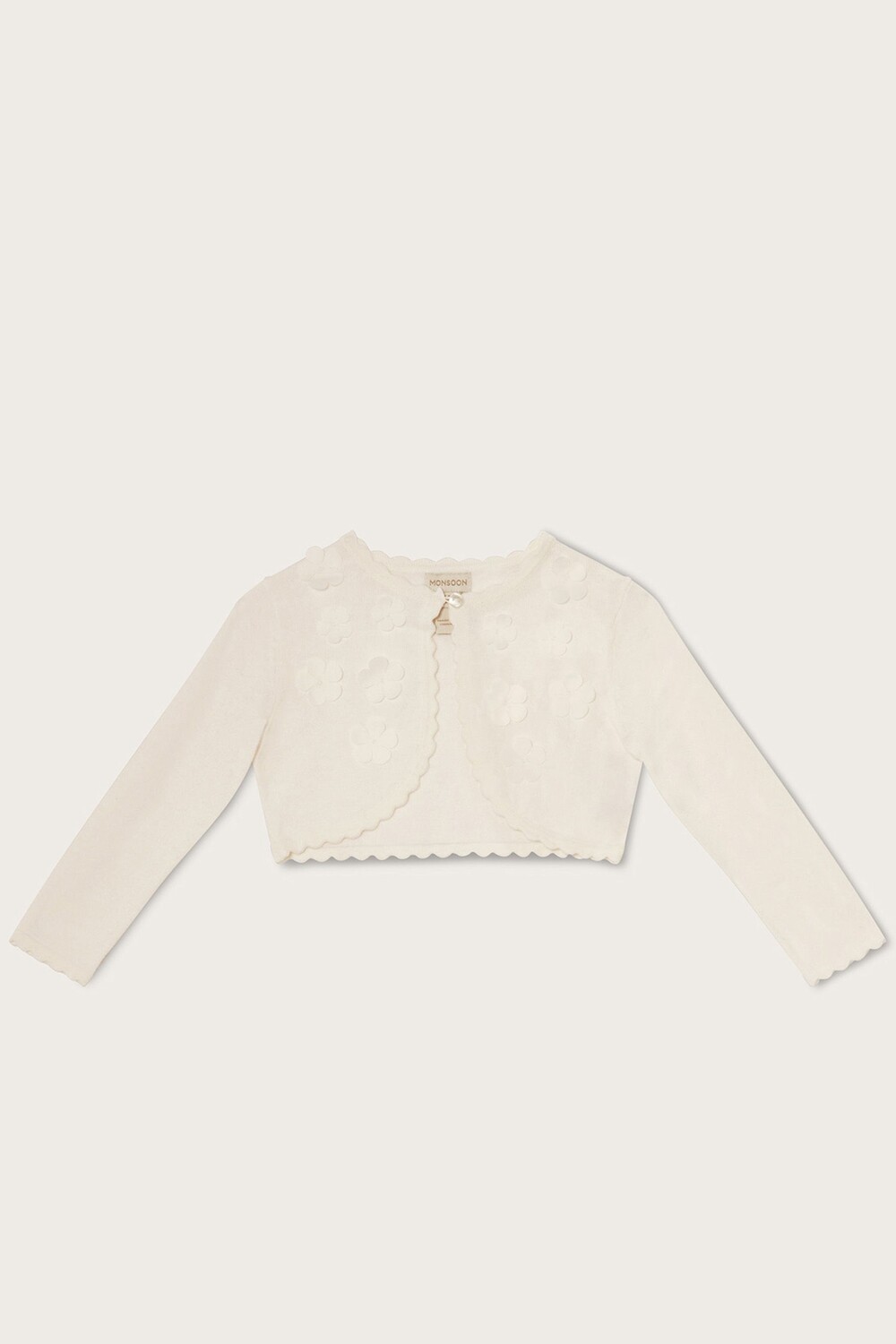 Детский кардиган натурального цвета с объемным лепестковым мотивом Monsoon
Детский кардиган натурального цвета с объемным лепестковым мотивом Monsoon