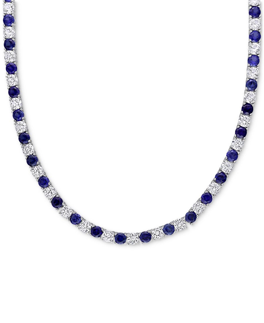 Колье-воротник длиной 17 дюймов из стерлингового серебра с искусственно выращенными синими сапфирами (16-5/8 карата) и белыми сапфирами (16-3/4 карата) Macy's, White
Колье-воротник длиной 17 дюймов из стерлингового серебра с искусственно выращенными синими сапфирами (16-5/8 карата) и белыми сапфирами (16-3/4 карата) Macy's, White