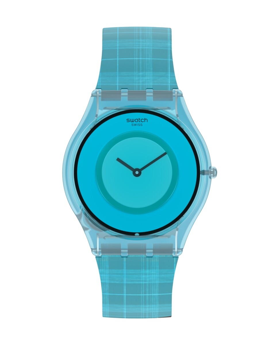 Часы-сари Madras 02 с синим силиконовым ремешком Swatch, синий 
Часы-сари Madras 02 с синим силиконовым ремешком Swatch, синий