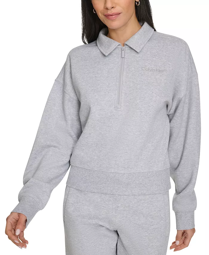 Толстовка Women's French Terry Collared Half-Zip Pullover Top Calvin Klein, серебряный
Толстовка Women's French Terry Collared Half-Zip Pullover Top Calvin Klein, серебряный
