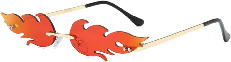 Солнцезащитные очки LASPOR Fire Flame для женщин и мужчин, ретро-очки без оправы в форме волны, винтажные очки в форме огня, золотистая металлическая оправа, Red
Солнцезащитные очки LASPOR Fire Flame для женщин и мужчин, ретро-очки без оправы в форме волны, винтажные очки в форме огня, золотистая металлическая оправа, Red