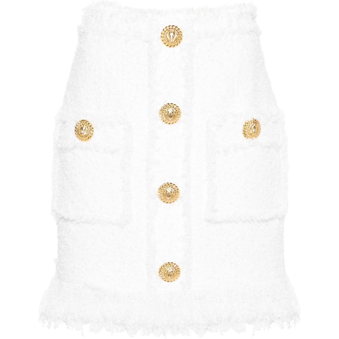 Высокая талия Твид Мини-юбка BALMAIN, Белый
Высокая талия Твид Мини-юбка BALMAIN, Белый